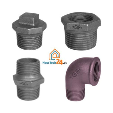 Gewindefittinge schwarz