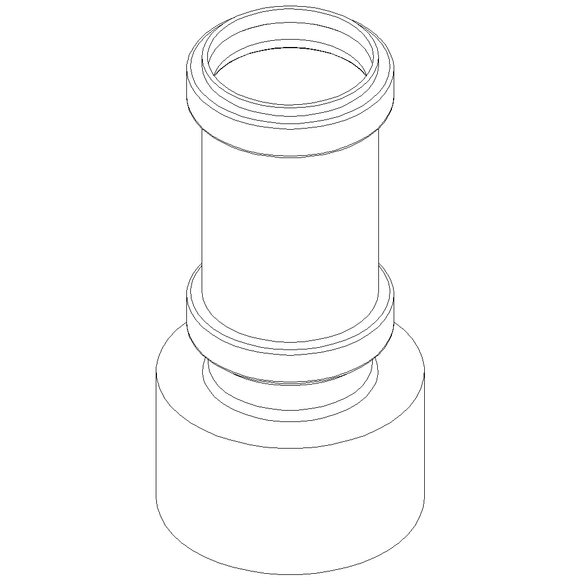 PO Übergang von Spitzende auf Spitzende anderer Werkst.POLO-KAL DN 50/58-67mm