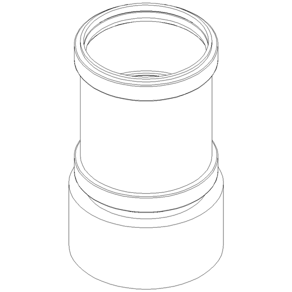 PO Übergang von Spitzende auf Spitzende anderer Werkst.POLO-KAL DN 110/110-116mm
