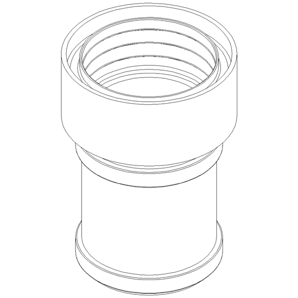 PO Übergang von Spitzende auf Spitzende anderer Werkst.POLO-KAL DN 125/135-142mm