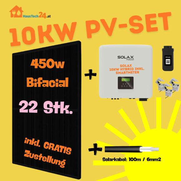 Black Deal: PV-Komplettanlage 10kWp + Solax Hybridwechselrichter inkl. GRATIS ZUSTELLUNG in Österreich