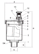 Automatischer Schwimmerentlüfter 3/8 Zoll mit Absperrventil verchromt IMT-2