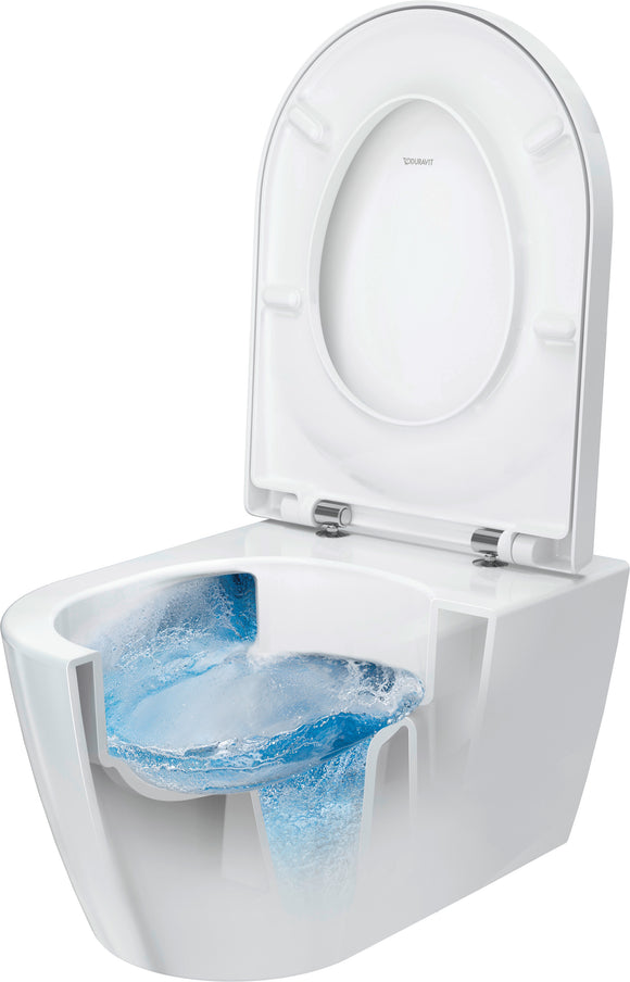 Dravit WC-Set ME by Starck | Tiefspüler mit Softclose WC-Sitz | Abgang waggrecht | 490709