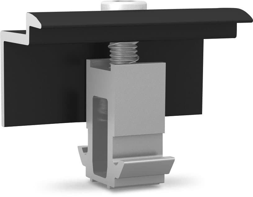 DomeClamp End Klemme 30-50 mm schwarz eloxiert | VPE 1 Stk.
