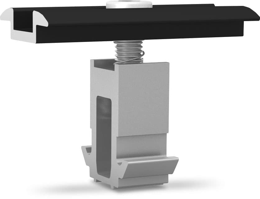 DomeClamp Mittelklemme 30-50 mm schwarz eloxiert | VPE 1 Stk.