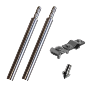 Erdungsset V4A Ø20 mm | Tiefenerder Edelstahl inkl. Schlagspitze & Anschlussklemme