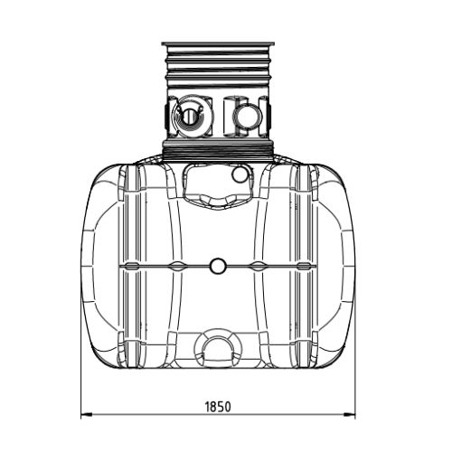 HT24 ProLine Regenwassertank 10.000 Liter, inkl. Siphon mit Kleintierschutz (AT 185) | VPE 1 ST