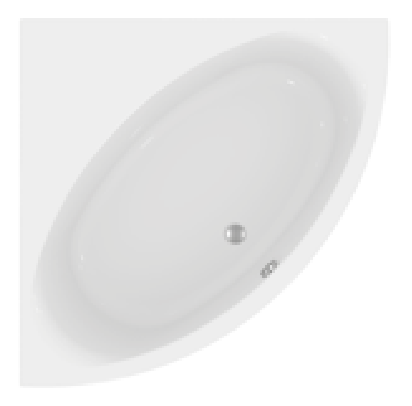 Una Acryl Wanne Eck-Duo mit Ecke, 140x140cm, Weiß ohne Füße