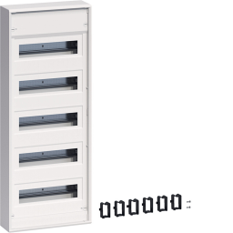 Hager volta Kleinverteiler für Aufputzmontage 5-reihig 60 Module IP30