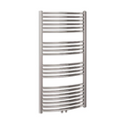 Una Badheizkörper gebogen Mittenanschluss, 122,2x60cm, Chrom