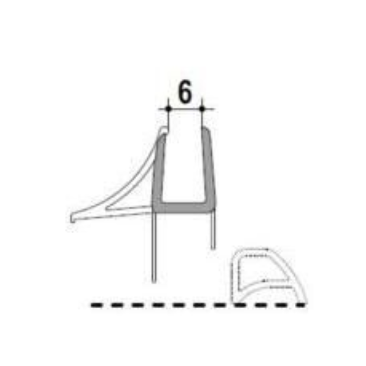 Duka Standard Abtropfdichtung GUMC192-1 100cm | VPE 1 ST