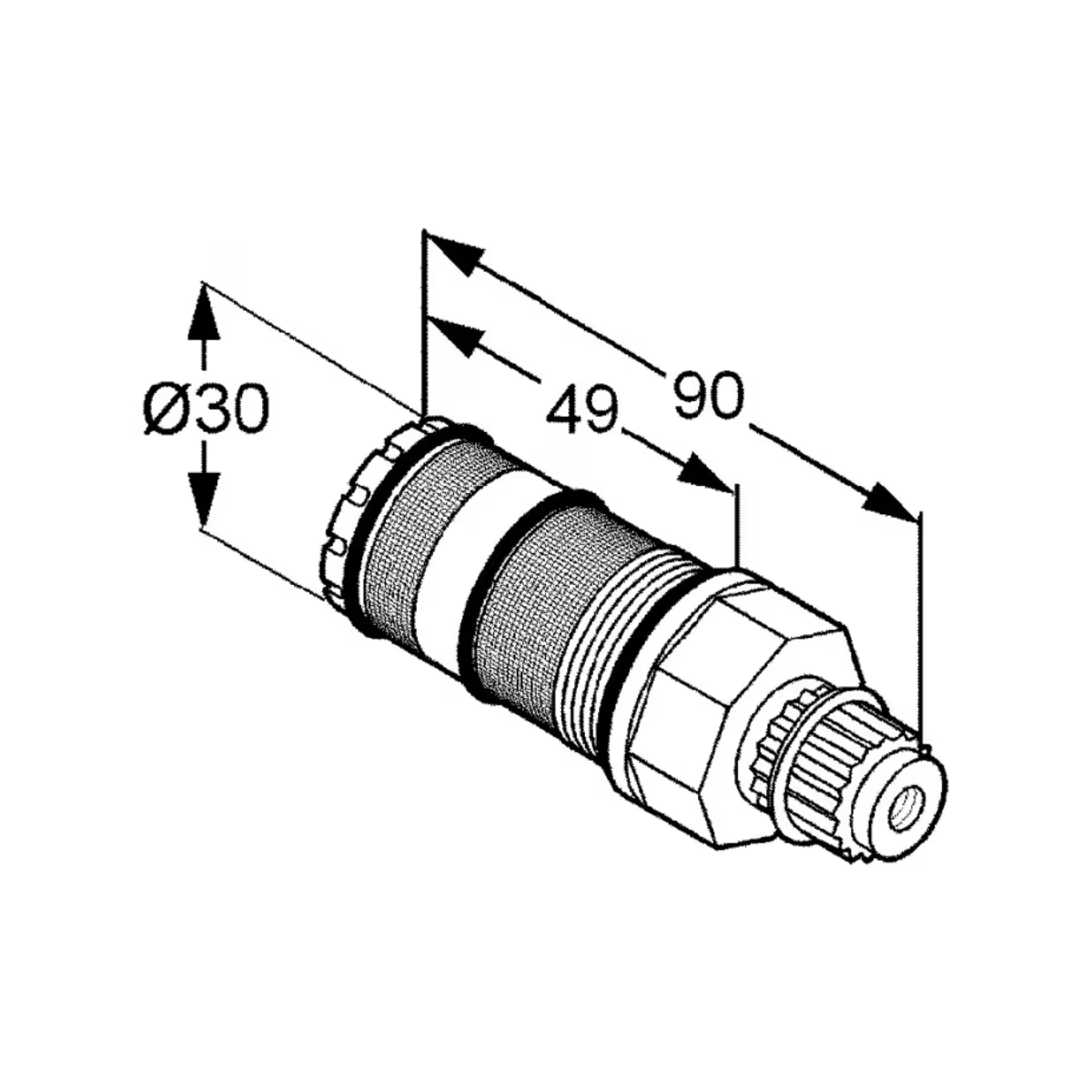 KLUDI-Ersatzteil 56996 Temperaturregeleinheit UP (Ersatz für 7587000-00) | VPE 1 ST - 0
