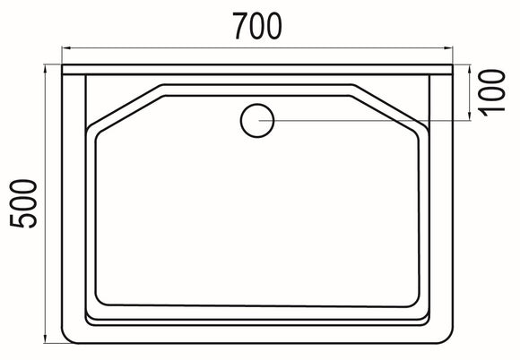 Varia Ausgußbecken GFK 70x50x30cm Ablaufv.,Befestigungß.,Standrohr,Grau