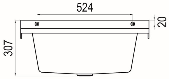 Varia Ausgußbecken GFK 70x50x30cm Ablaufv.,Befestigungß.,Standrohr,Grau