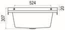 Varia Ausgussbecken GFK 70x50x30cm Ablaufv.,Befestigungss.,Standrohr,Grau-3