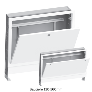 VN-FLOORTEC Verteilerschrank Gr. 2 UP RAL 9016, B 500, H 690-800mm, T 110-160