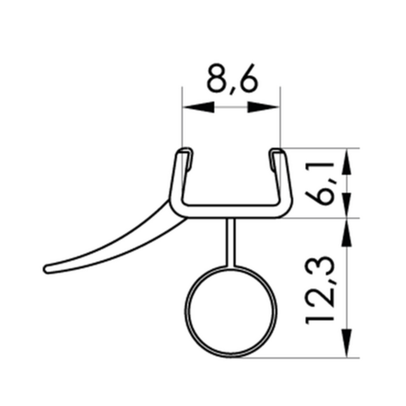 PALME – Jumbo-Bodendichtung für 8 mm ESG – Länge 1000 mm