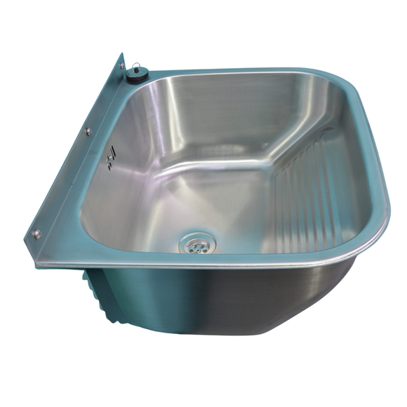 HEBERHARD – Solid Waschtrog Edelstahl 550 × 450 × 328 mm, UX-Bef-Mat., CE-geprüft – 1 Stück