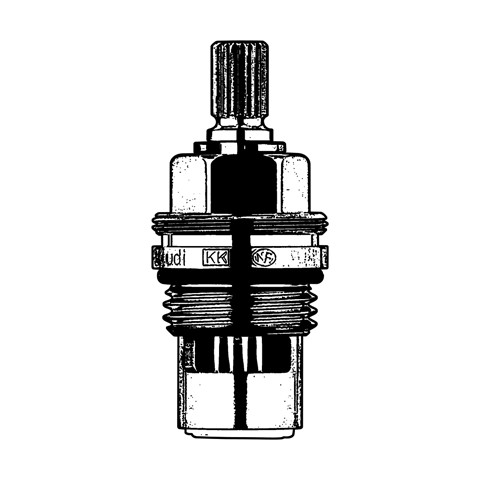 Kludi Keramik-Oberteil 1/2" 90° rechtsschließend o.Griff