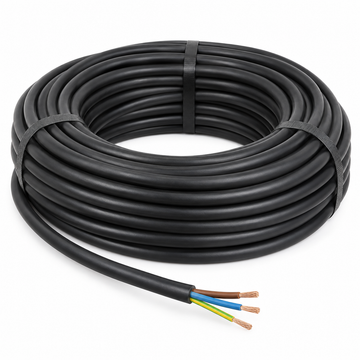 Gummischlauchleitung  3 × 1,5 mm² schwarz | H05RR-F 3G1,5 GML-J |50 m