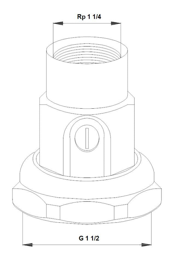 Grundfos Kugelventilsatz 6/4" Überwurf ×  5/4"  Innengewinde  | Messing