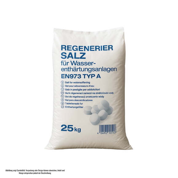 Regeneriersalz f.Enthärtungsanlage EN973 TYP A / DIN 19604, 25kg Sack