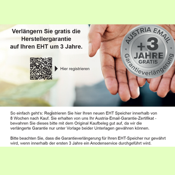 Austria Email E-Speicher EHT 120 Liter 230V, Aufheizzeit 4/6h