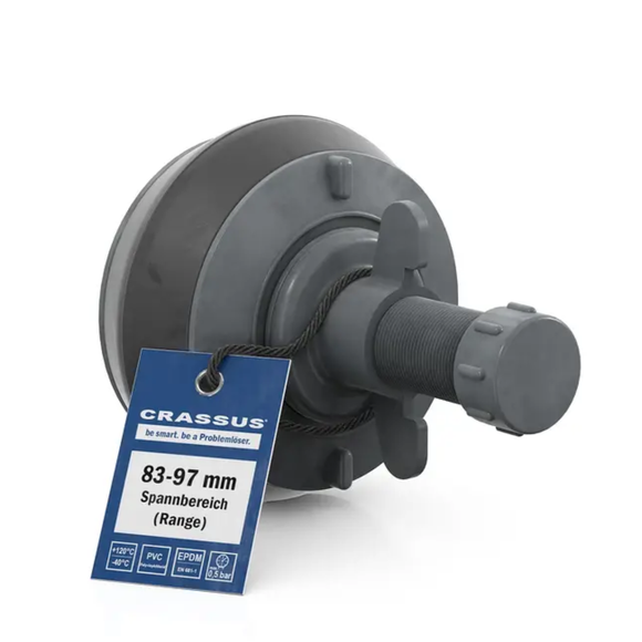 CR Schnellverschlussstopfen CSV 90 PVC (83-97mm), 0,5 bar, L:100mm, EPDM/PVC