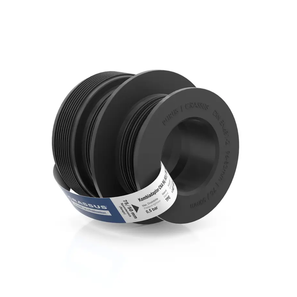 CR Kombiadapter CKA 96/83 / 75/50 (96/83mm auf 75/50mm), bis 0,5 bar, TPE