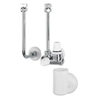 Una Speicheranschlussgarn. 1/2" für Aussen- u. Mittenmontage, Chrom