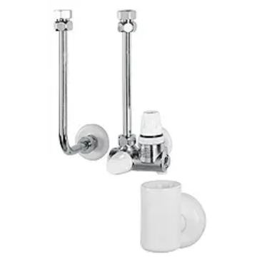 Una Speicheranschlussgarn. 1/2" für Aussen- u. Mittenmontage, Chrom