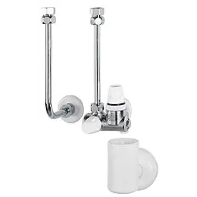 Una Speicheranschlussgarn. 1/2" für Aussen- u. Mittenmontage, Chrom