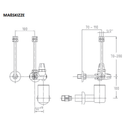 Una Speicheranschlussgarn. 1/2" für Aussen- u. Mittenmontage, Chrom-2