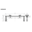 Forta Wannenfußgestell für Forta Stahlemail Wannen - 1 Set aus 2 Stück-2