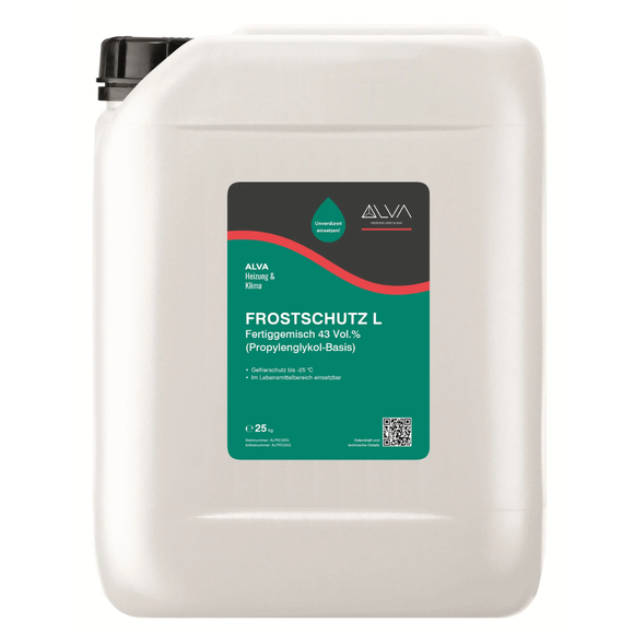 Frostschutz L, Fertigmischung 43 Vol.-%, bis -25°C, 25kg -  auf Propylenglykol Basis