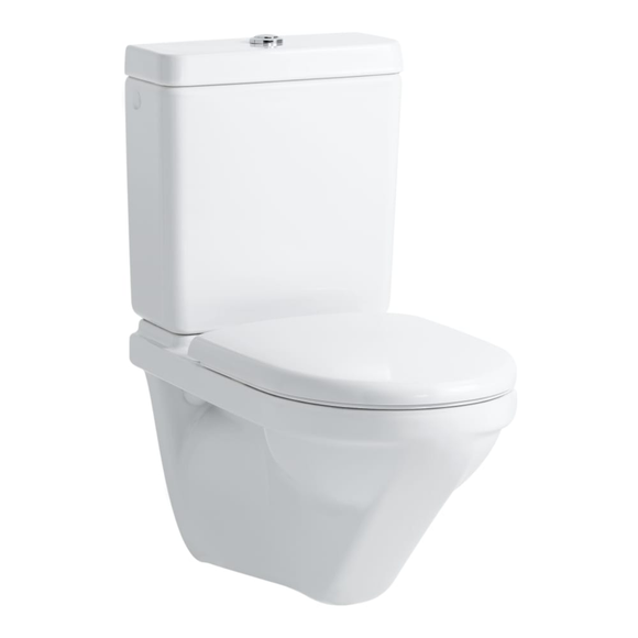 LAUFEN Moderna R Wand-WC Tiefspül-Kombi spülrandlos, weiß, 677 × 390 × 385 mm | ohne Spülkasten und WC-Deckel
