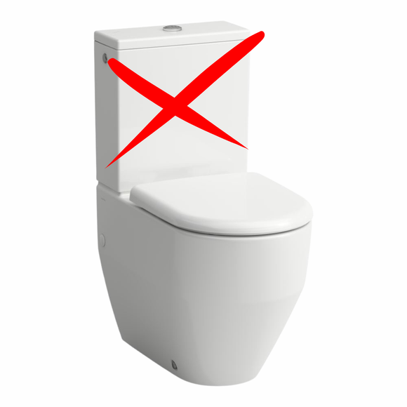 Laufen PRO 825962 Stand-WC-Kombination Tiefspüler spülrandlos weiß -ohne Spülkasten