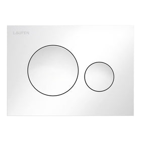 LAUFEN – Drückerplatte LIS INEO Moon 90011.4 Dual Flush aus Kunststoff, 203 × 145 mm, Weiß
