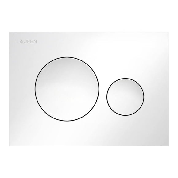 LAUFEN – Drückerplatte LIS INEO Moon 90011.4 Dual Flush aus Kunststoff, 203 × 145 mm, Weiß