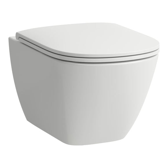 LAUFEN –  Komplettset Wand-WC H821080###0001, Silent flush, Tiefspüler, spülrandlos, inkl. Sitz mit Deckel mit Absenkautomatik