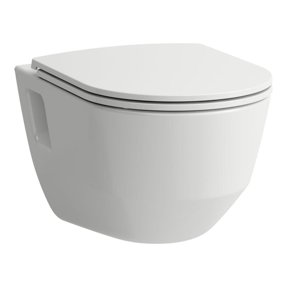 Laufen Pro Wand-WC Tiefspüler spülrandlos Weiß ohne WC-Sitz/Deckel