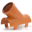 AIRFIT – Klebe Clips Abzweig 45° aus PVC-U DN 110 x 90 – 1 Stück-1