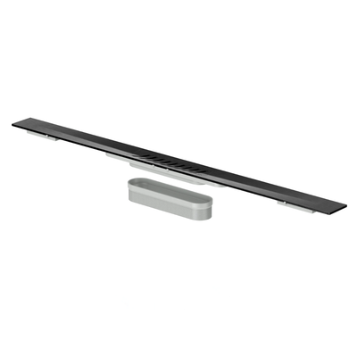 Aura Duschrinnenprofil inkl. Rost, ohne Ablauf, 800x55mm, Schwarz