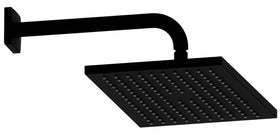 AQARA – Aura Kopfbrause 36 × 24 cm eckig inklusive Wandbogen rund 30 cm, Black Line Matt