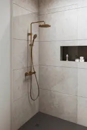 DU Duschsystem 1000 MinusFlow Brausethermostat, Bronze Gebürstet