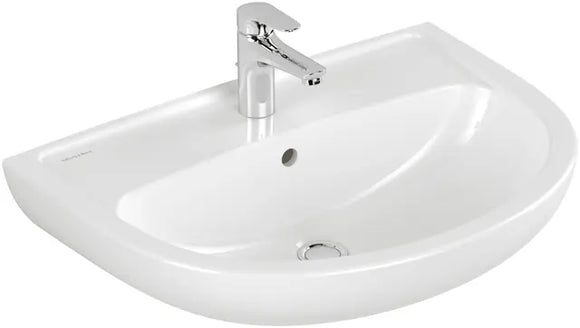 V&B Waschbecken Newo 650x484mm Oval 1HL. mit Überlauf Weiß Alpin