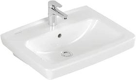 V&B Waschbecken Newo 600x470mm Eckig 1HL mit Überlauf Weiß Alpin