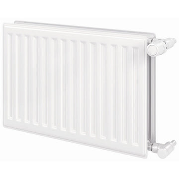 VOGEL&NOOT HYGIENE Kompaktheizkörper Typ 10 – Bauhöhe 300 mm × Baulänge 400 mm, Weiß