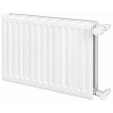 VOGEL&NOOT HYGIENE Kompaktheizkörper Typ 10 – Bauhöhe 600 mm × Baulänge 1600 mm, Weiß