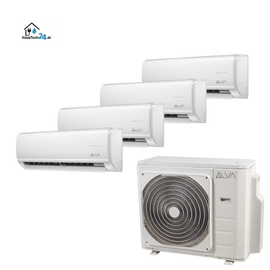Nova Klima Multisplit Set 10,6 kW | 4 Innengeräte (2x2,0kW + 2x2,5 kW) | 1 x Fernbedienung